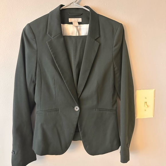 H&M Women’s Blazer (4) and Trouser (4) - Hunter Green - Picture 1 of 6